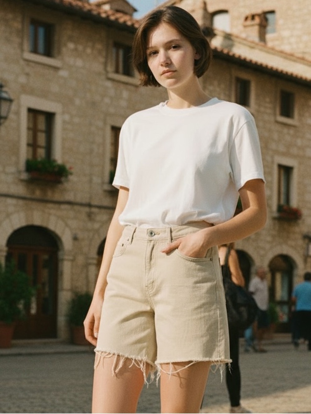 Everlane Tan Jean Shorts for Women Size 30